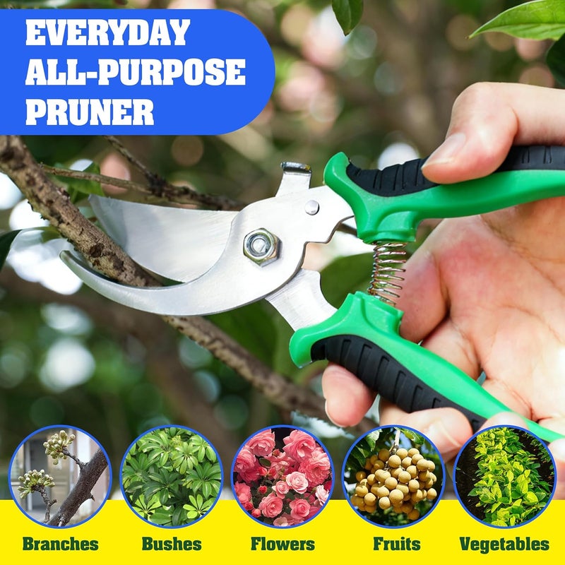 EWPJDK 4 Pack Garden Pruning Shears, Stainless Steel Garden Shears, Gardening Shears, Garden Scissors, Clippers, Pruning Snips, Pruning Shears for Gardening Tools (Multi-color) - Image 3